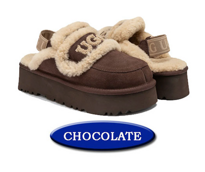 Ozwear OB938PD Violet Shearling Platform Slipper