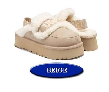 Ozwear OB938PD Violet Shearling Platform Slipper