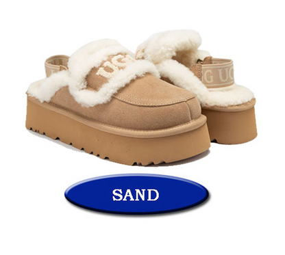 Ozwear OB938PD Violet Shearling Platform Slipper